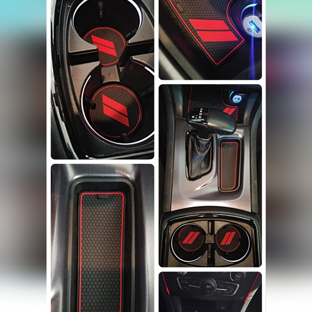 Dodge Charger Accessories 2015-2021 2022 Non-Slip Anti Dust Cup Holder Insert Ce